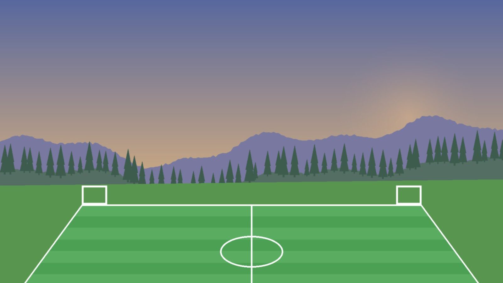 Illustrazione di un campo da calcio tra le montagne (foto da fornire)