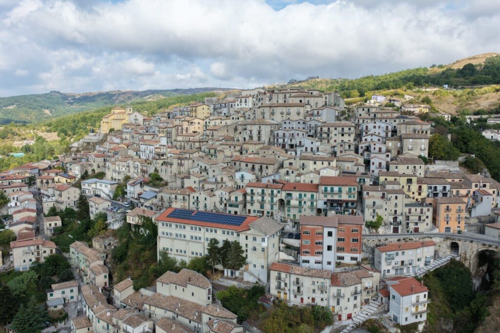Il centro storico di Castelgrande visto dall'alto