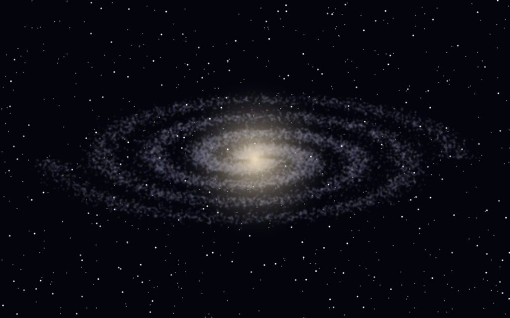 Illustrazione di una galassia a spirale