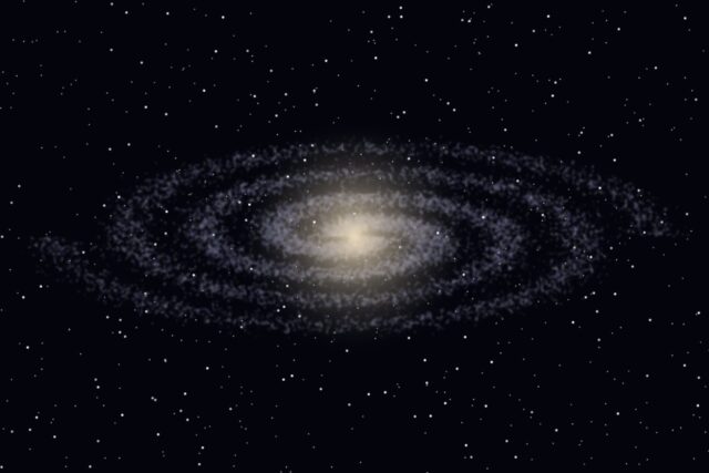 Illustrazione di una galassia a spirale